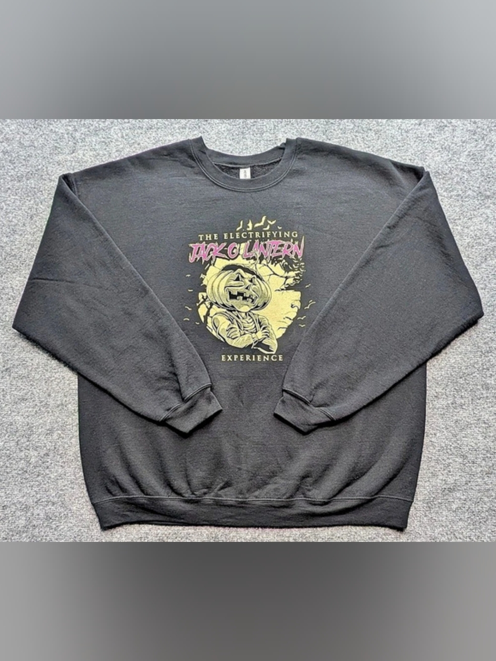 Gildan The Electrifying Jack-O'-Lantern Experience Men's 2XL Black Sweatshirt